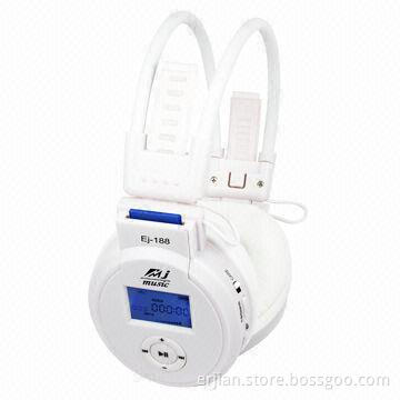 Wireless MP3 Player Headphones, Support SD Card, FM Radio, Built-in Battery